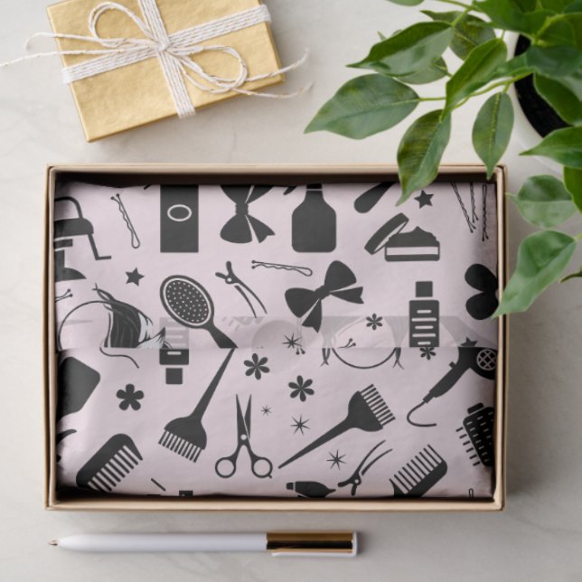 Modern Hair Salon Stylist Tissue Paper (Gift)