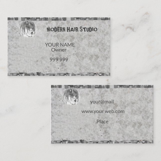 Modern hair studio business card (Front/Back)