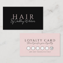 Modern Hair Stylist Black and Blush