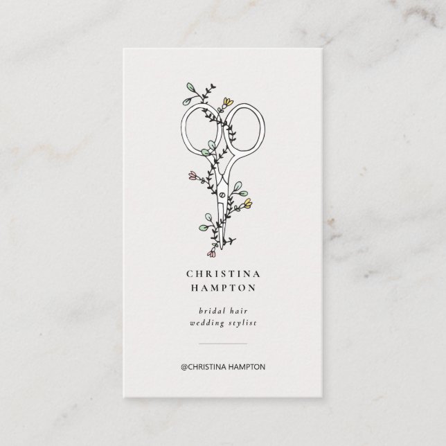 Modern Hair Stylist   Business Card (Front)