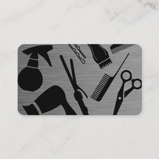 Modern Hair Stylist Business Card (Front)
