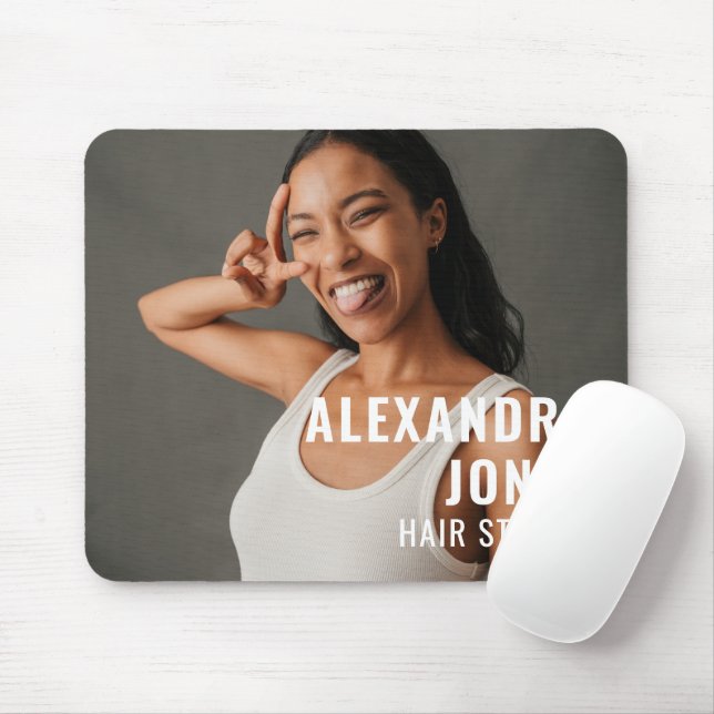 Modern Hair Stylist Mouse Mat (With Mouse)