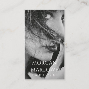 Modern Hair Stylist Professional Photo  Business Card