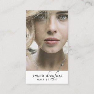 Modern Hair Stylist Professional Photo  Business Card