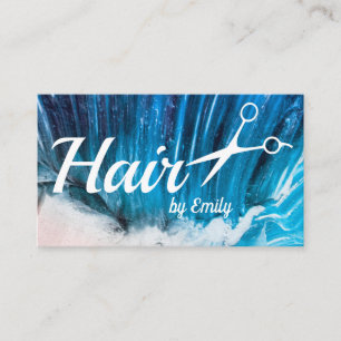 Modern Hair Stylist Trendy Watercolor Salon Appointment Card