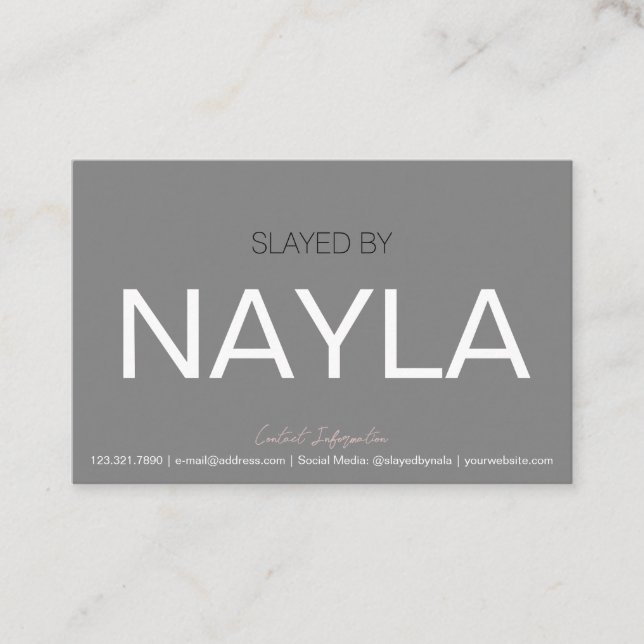 Modern Hair/Wig/Bundles Grey Maintenance Card (Front)