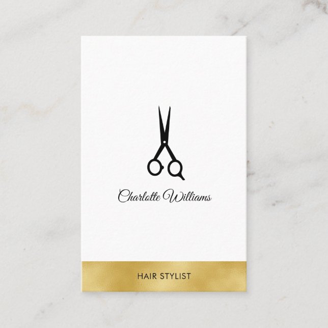 Modern hairdresser Business Card (Front)