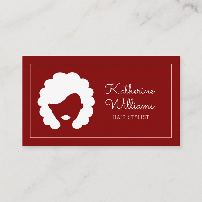 Modern Hairstylist Business Card (Front)