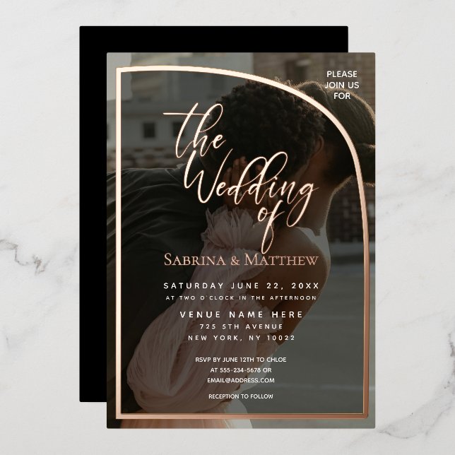 Modern Half Arch Photo Wedding  (Front/Back)