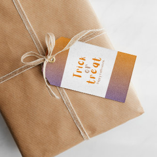 Modern Halloween  Orange and Violet Gift Tags