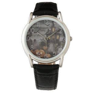 Modern Halloween Orange Pumpkin haunted house      Watch