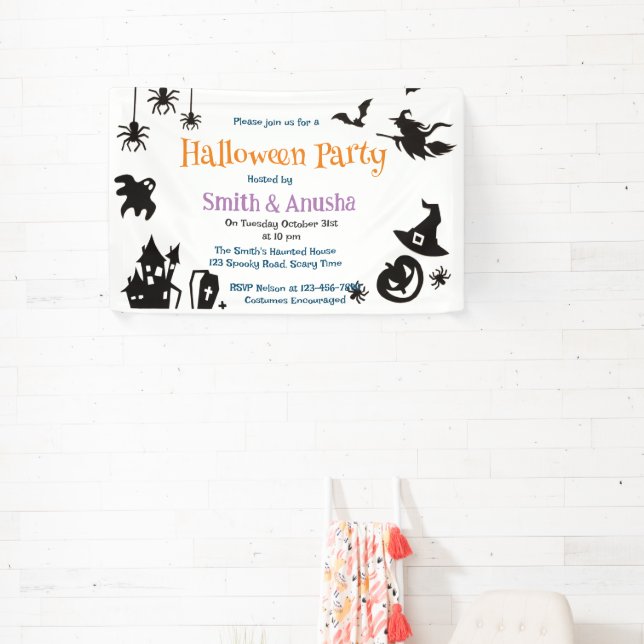 Modern Halloween Party Banner for Adults – Elegant (Insitu)