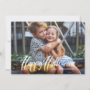 Modern Halloween Photo Card   Horizontal
