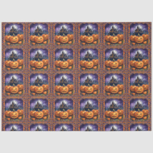 Modern Halloween Pumpkin Autumn Collection Tissue Paper