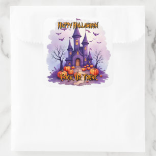 Modern Halloween Spooky Cute Collection Square Sticker