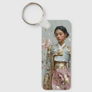 Modern Hanbok Art Print Key Ring