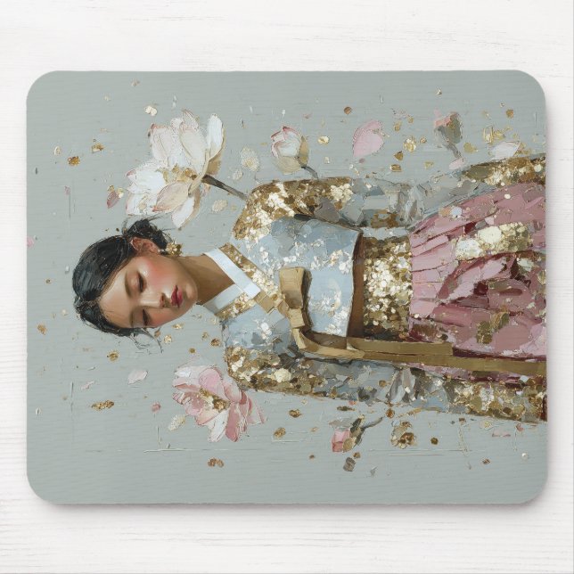Modern Hanbok Art Print Mouse Mat (Front)