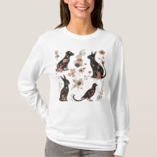 "Modern Hand-Drawn Pet Lover T-Shirt – Minimalist