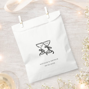 Modern Hand Drawn Wedding Favour Bags