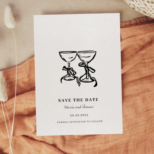 Modern Hand Drawn Wedding Save the Date (Creator Uploaded)