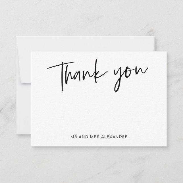 Modern Hand Lettered Mint Thank you (Front)