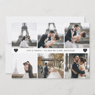 Modern Hand-Lettered Photo Collage Thank You Card