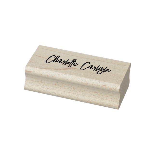Modern Hand Lettered Script Custom Signature Rubber Stamp (Stamp)