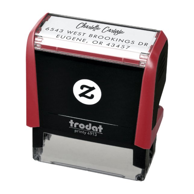 Modern Hand Lettered Script Return Address  Self-inking Stamp (Product)