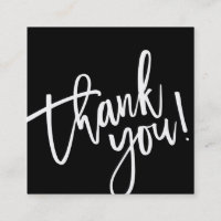 MODERN HAND LETTERED thank you black white writing