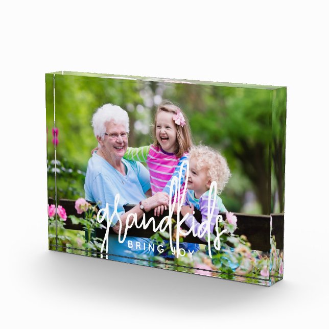 Modern Hand Lettering Grandkids Photo Block (Right)