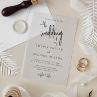 Modern Hand Lettering Script Black Wedding