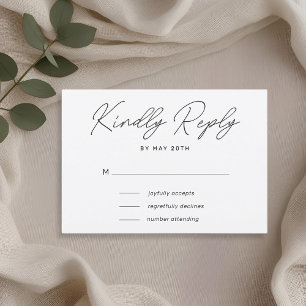 Modern Hand Lettering Wedding RSVP
