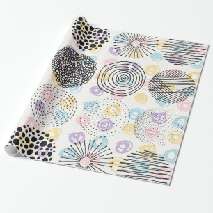 Modern Hand made Circles Pattern Wrapping Paper