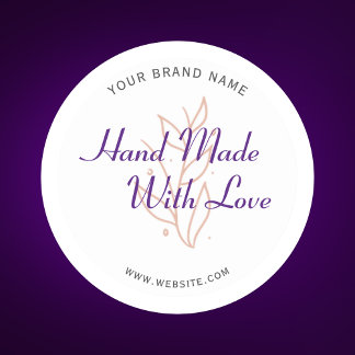 Modern Hand made script Typography Sticker