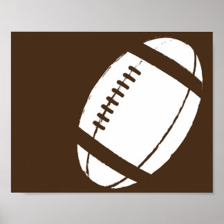 Modern Hand Painted Football Art - 1 of 6 Poster