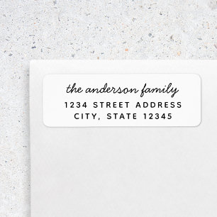 Modern Hand Script Family Return Address