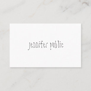 Modern Hand Script Name Text Template Chic Business Card