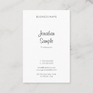 Modern Hand Script Name Text Template Simple Business Card