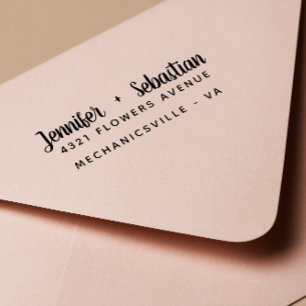 Modern Hand Written Calligraphy script wedding Self-inking Stamp