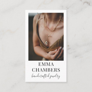 Modern Handcrafted Jewellery Designer Business Car Business Card