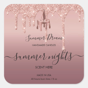 Modern Handmade Honey Wax Candle label