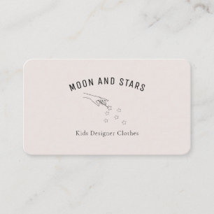 Modern, hands with magic wand and stars, business card