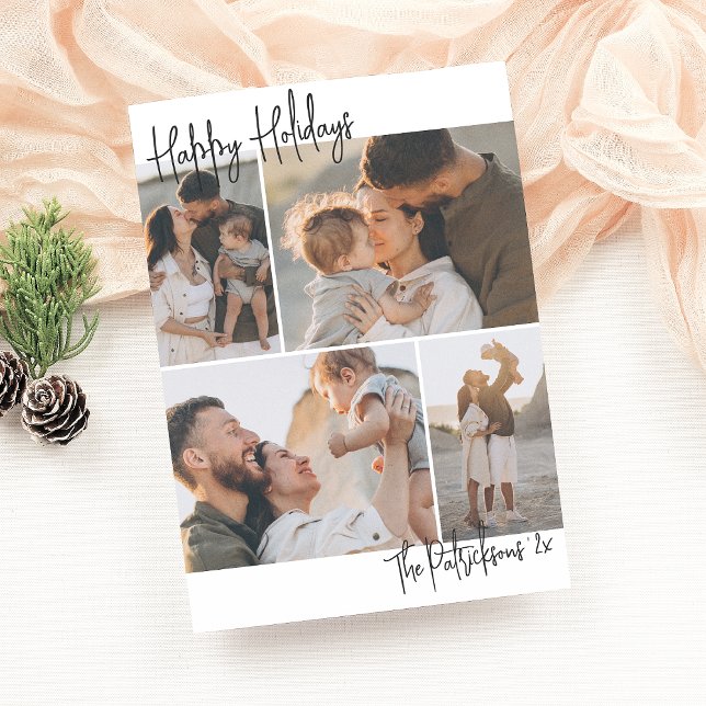 Modern Handwriting 4 Multi-Photo Christmas Holiday (Creator Uploaded)
