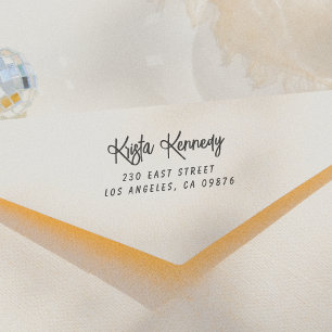 Modern Handwriting Name & Address Rubber Stamp