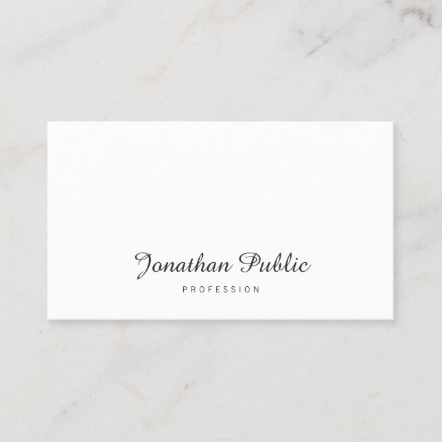 Modern Handwriting Name Script Elegant Template Business Card (Front)