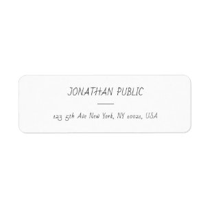 Modern Handwriting Personalised Template Return