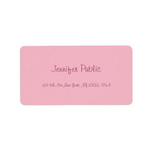 Modern Handwriting Script Elegant Pink Template Label