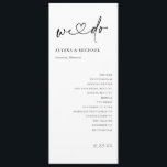 Modern Handwriting Simple Heart We Do Wedding Programme<br><div class="desc">Celebrate your special day with these modern wedding programs, featuring “we do” in chic handwritten script with a sweet heart detail. The clean, minimalist design highlights your names, date, and ceremony order in a stylish and timeless layout. Perfect for couples who love contemporary wedding trends with a touch of romance,...</div>
