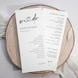 Modern Handwriting Simple Heart We Do Wedding Programme<br><div class="desc">Celebrate your special day with these modern wedding programs, featuring “we do” in chic handwritten script with a sweet heart detail. The clean, minimalist design highlights your names, date, and ceremony order in a stylish and timeless layout. Perfect for couples who love contemporary wedding trends with a touch of romance,...</div>