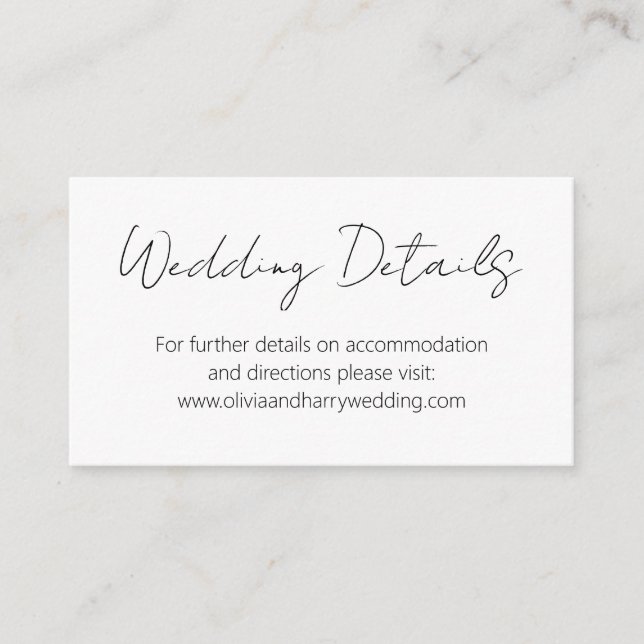 Modern Handwriting Style Website Enclosure Card (Front)